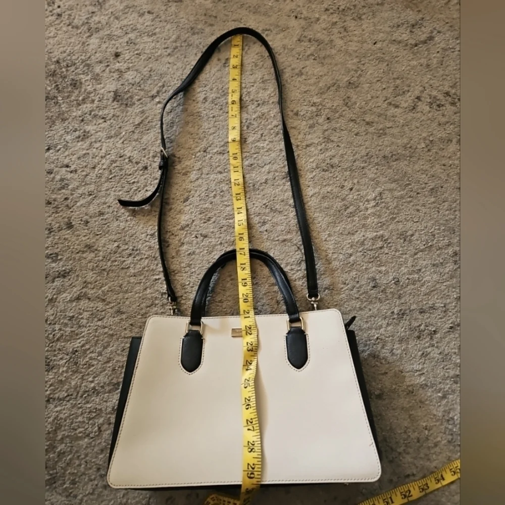 Kate Spade New York Pink Black Laurel Way Reese Stylish Structured Satchel Bag